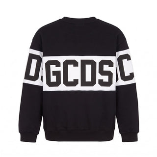 GCDS Felpa Girocollo Nera Con Logo Z0UJQE584F004/999A Per Bambini