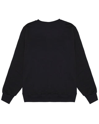 SPRAYGROUND Felpa nera in cotone con logo SPY1358G