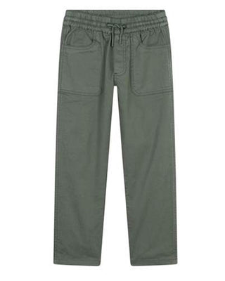 Kenzo Pantaloni verdi in gabardine con logo K60731