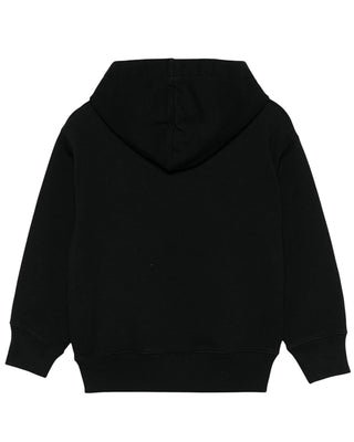 Palm Angels Felpa nera con cappuccio e stampa Bear PBBB012C99FLE002106