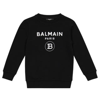 Balmain Felpa girocollo con stampa frontale 6M4760