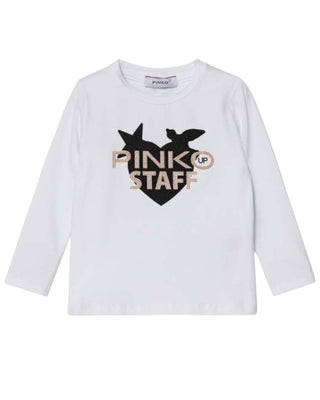 Pinko T-shirt girocollo a maniche lunghe con stampa F4PIBGHT174