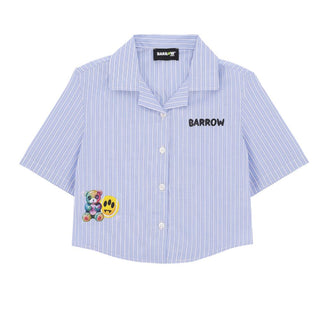 Barrow Camicia Cropped In Popeline A Righe S6BKJGSI119-140
