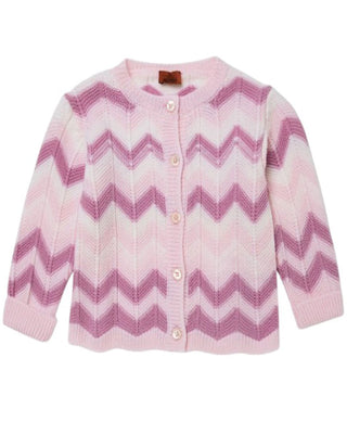Missoni Cardigan rosa con motivo zig zag MT9000-W0012