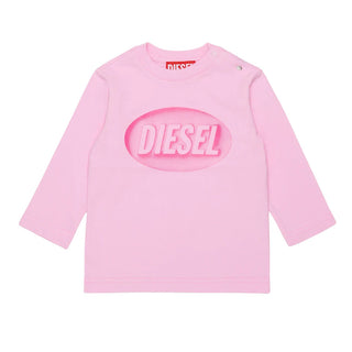 Diesel T-shirt Rosa A Maniche Lunghe K00857-00YI9-K39G Per Neonata