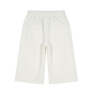 J.o Milano Pantaloni Bianchi In Velluto A Coste 2664N5-01 Per Neonata