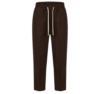 Emanuel Pris Pantaloni Color Marrone Con Coulisse EPT6305-1BM Per Bambino