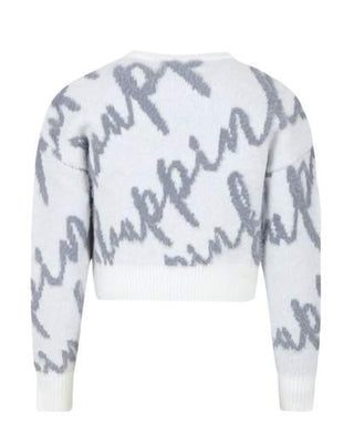 Pinko Maglia cropped con logo jacquard F4PIBGJP123