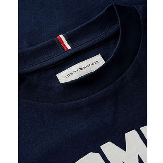 Tommy Hilfiger T-shirt Blu Con Logo KB0KB10641-C1GJ Per Bambino