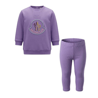 Moncler Completo Lilla In Cotone Per Neonata 8M00012809EH