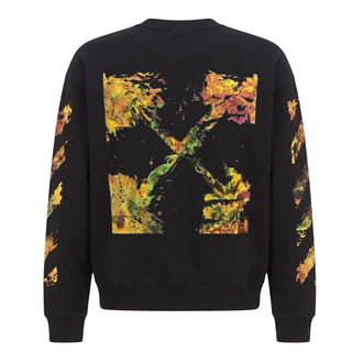 Off-White Felpa Girocollo Nera Con Stampa 44MBA054F26F002001 Per Uomo