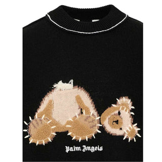 Palm Angels Maglia Nera Con Teddy F6PAJBJP147/110 Per Bambini