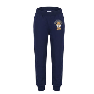 Moschino Tuta Blu Con Stampa Per Bambino HUK02Z