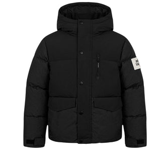 After Label Piumino Trapuntato Nero Con Cappuccio 3431O00035/1 Per Bambino
