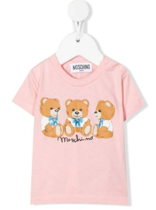 Moschino T-shirt girocollo con logo e simbolo MUM035