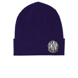 Dkny Cappello in maglia a coste con patch logo D60990