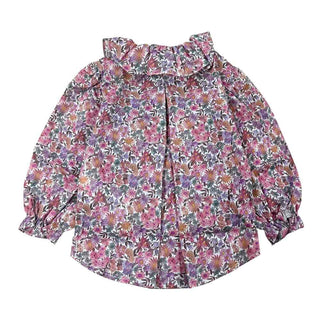Coccodè Camicia in popeline con fantasia floreale da bambina C62141J