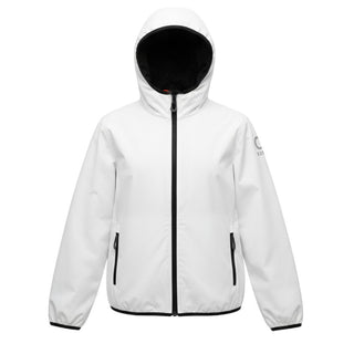 Suns Giubbino Bianco In Nylon Con Cappuccio E Logo KFLAMINIO