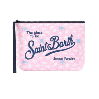 Mc2 Saint Barth Pochette Aline In Scuba Rosa Con Stampa Tartarughe ALIN001/03294L
