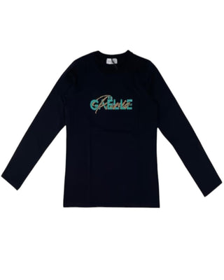 Gaelle T-shirt in jersey nera a maniche lunghe 2741M00387