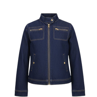 Fay Giubbino In Denim Blu Con Zip NBS1234790L