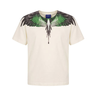 Marcelo Burlon T-shirt Avorio Con Wings F6CMJBTH031-412 Per Bambini