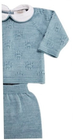 Babydif Two Piece Romper 7841180 With Knot Embroidery