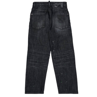 Dsquared2 Jeans Baggy In Denim Nero DQ3578-D0AI1-DQ02 Per Bambini