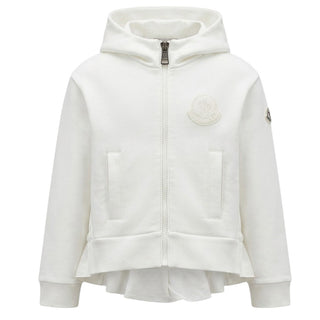Moncler Felpa Avorio Con Cappuccio Per Bambina I29548G00007