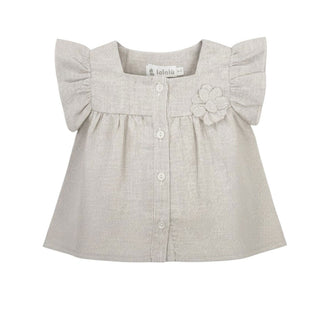 Lalalù Completo In Misto Lino Per Bambina CCTL019RJ