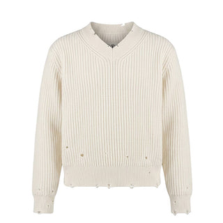 MM6 Maison Margiela Maglia Avorio In Misto Lana M61057-MM08W-M6101 Per Bambina