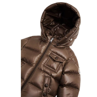 Moncler Piumino K2 Marrone Con Cappuccio E Orlo In Pelliccia L29511A00024-246 Per Neonato