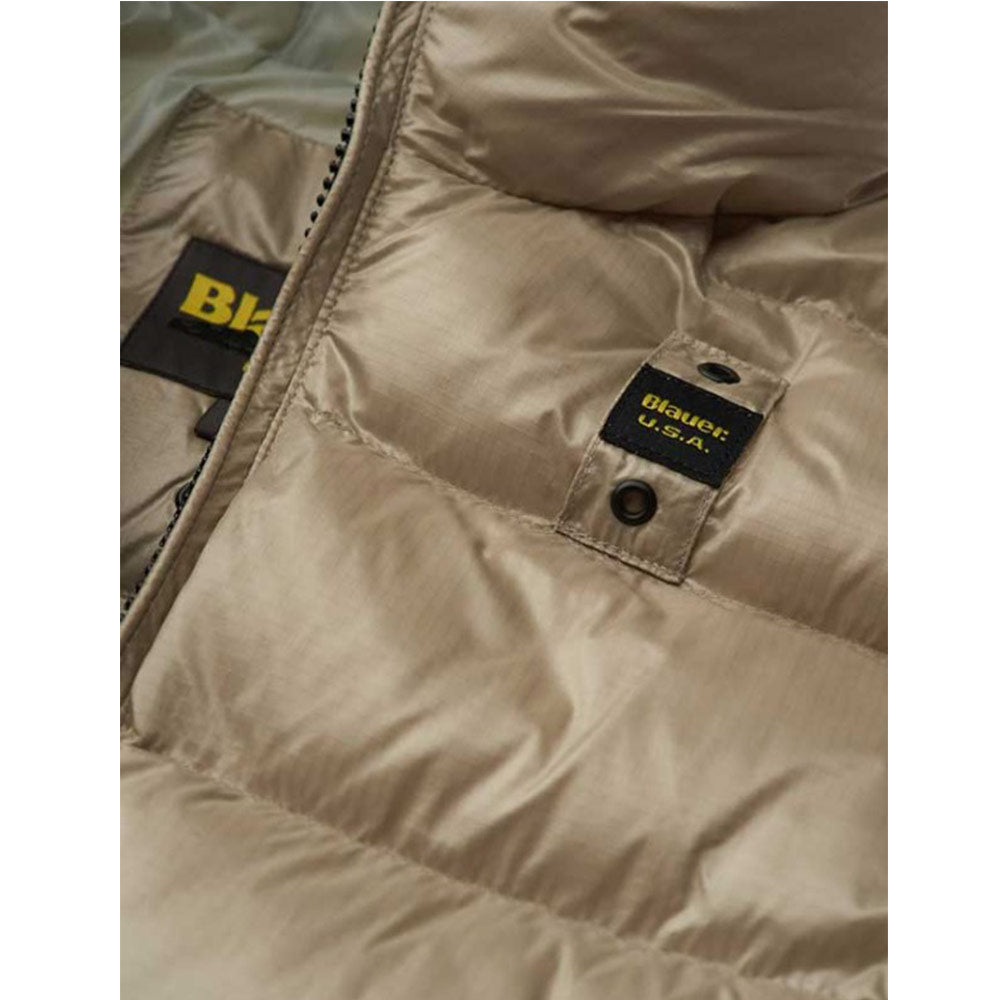 Blauer Giubbino trapuntato con cappuccio Ansel 24WBLKC02569 – La