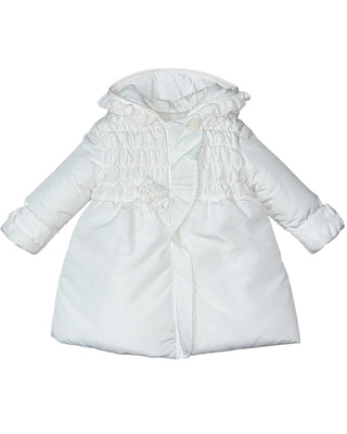 Aletta Giubbino bianco lungo da neonata R555244