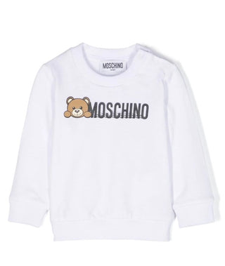 Moschino Crewneck Sweatshirt with Logo and Symbol MOF04Q
