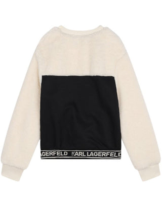 Karl Lagerfeld Felpa bi-tessuto con logo Z30223