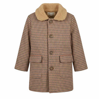 BLOOM Cappotto Pied-De-Poule In Misto Lana 138706 Per Bambina