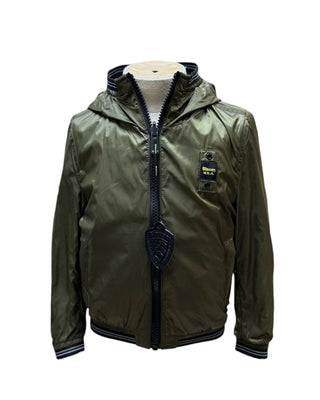 Blauer Giubbino con cappuccio 25SBLKC06443