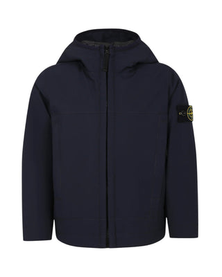 Stone Island Giubbino blu con cappuccio da bambino 771641034