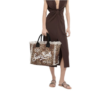 Mc2 Saint Barth Borsa Vanity In Canvas Con Fantasia Leopardata VANI001/00427L
