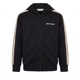 Palm Angels Felpa Track Nera Con Cappuccio F6PAJBZH019/110 Per Bambini