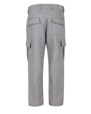 Eleventy Pantaloni cargo grigi in fresco lana da bambino EV6P20-I0172