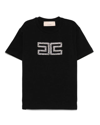Elisabetta Franchi T-shirt girocollo con logo EFTS239