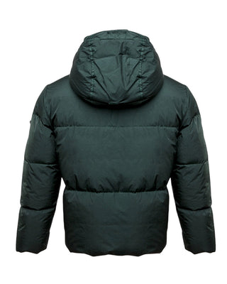 Stone Island Giubbino trapuntato verde con cappuccio 751640433