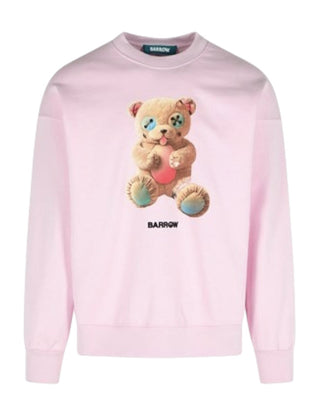 Barrow Felpa girocollo in cotone con stampa Teddy F5BWUASW048