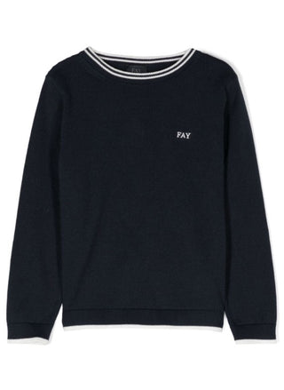 Fay Crewneck Sweater with Logo FU9P30-Z1376