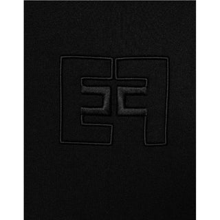 Elisabetta Franchi Felpa in cotone con cappuccio e logo EFFE156.0