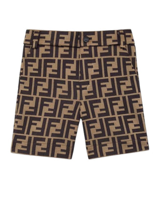 Fendi Bermuda in misto cotone con logo FF BMF176-A6A6