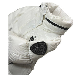 Blauer Giubbino trapuntato in nylon laqué da bambina 23WBLGC03288