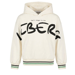 Iceberg Felpa Avorio Con Cappuccio E Stampa MFICE7304J-V1 Per Bambini